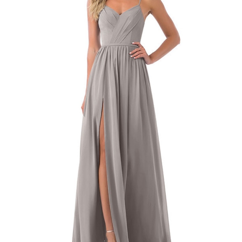 Azazie Cora Bridesmaid Dress Silver Gem